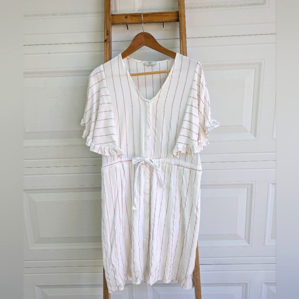 Striped White and Pink Dress
